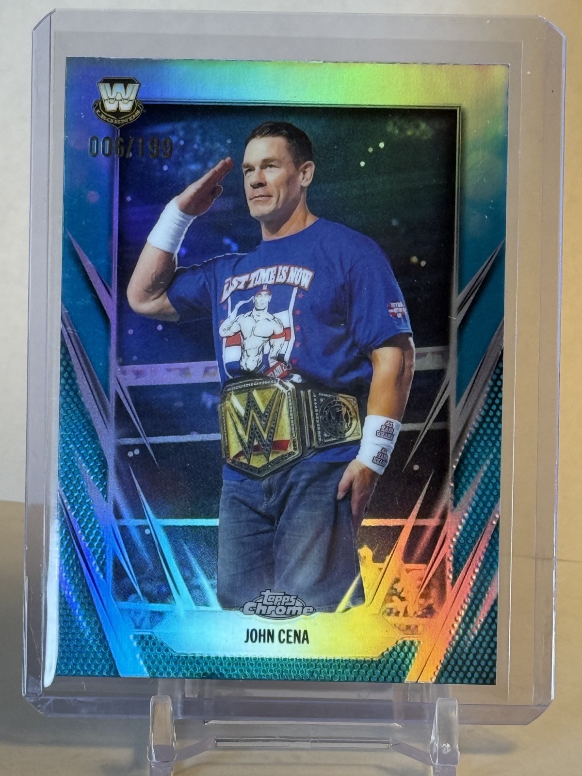 JOHN CENA 2026 Topps Chrome WWE Aqua Refractor * /199 * – LEGEND
