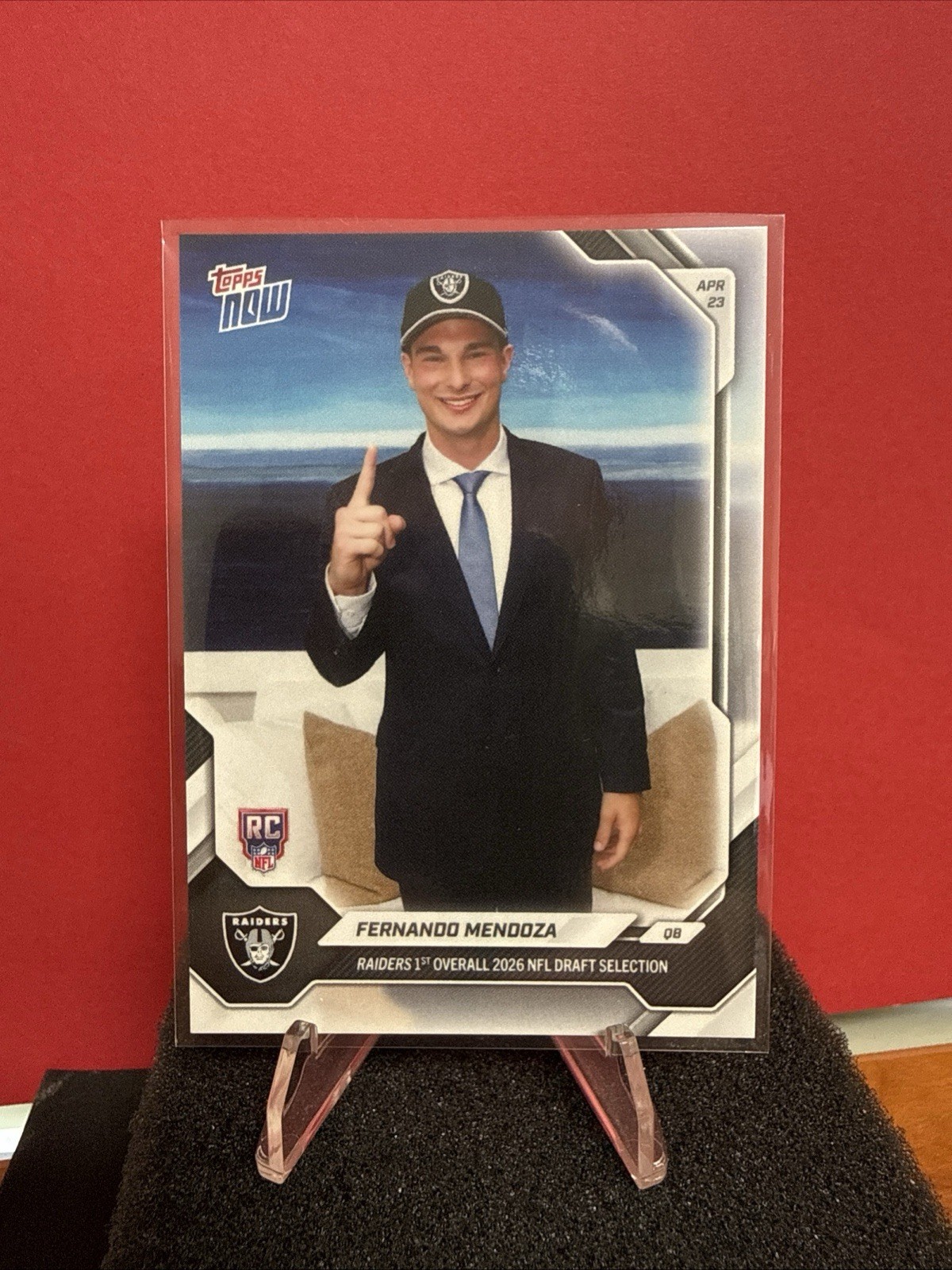 2026 Topps Now NFL Draft Night 1st Overall FMEN Fernando Mendoza RAIDERS