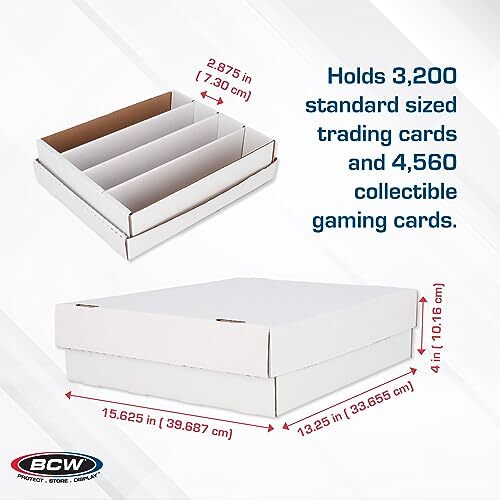 BCW Monster Box – 1ct Trading Card Storage Box | Holds 3200 Assorted Styles