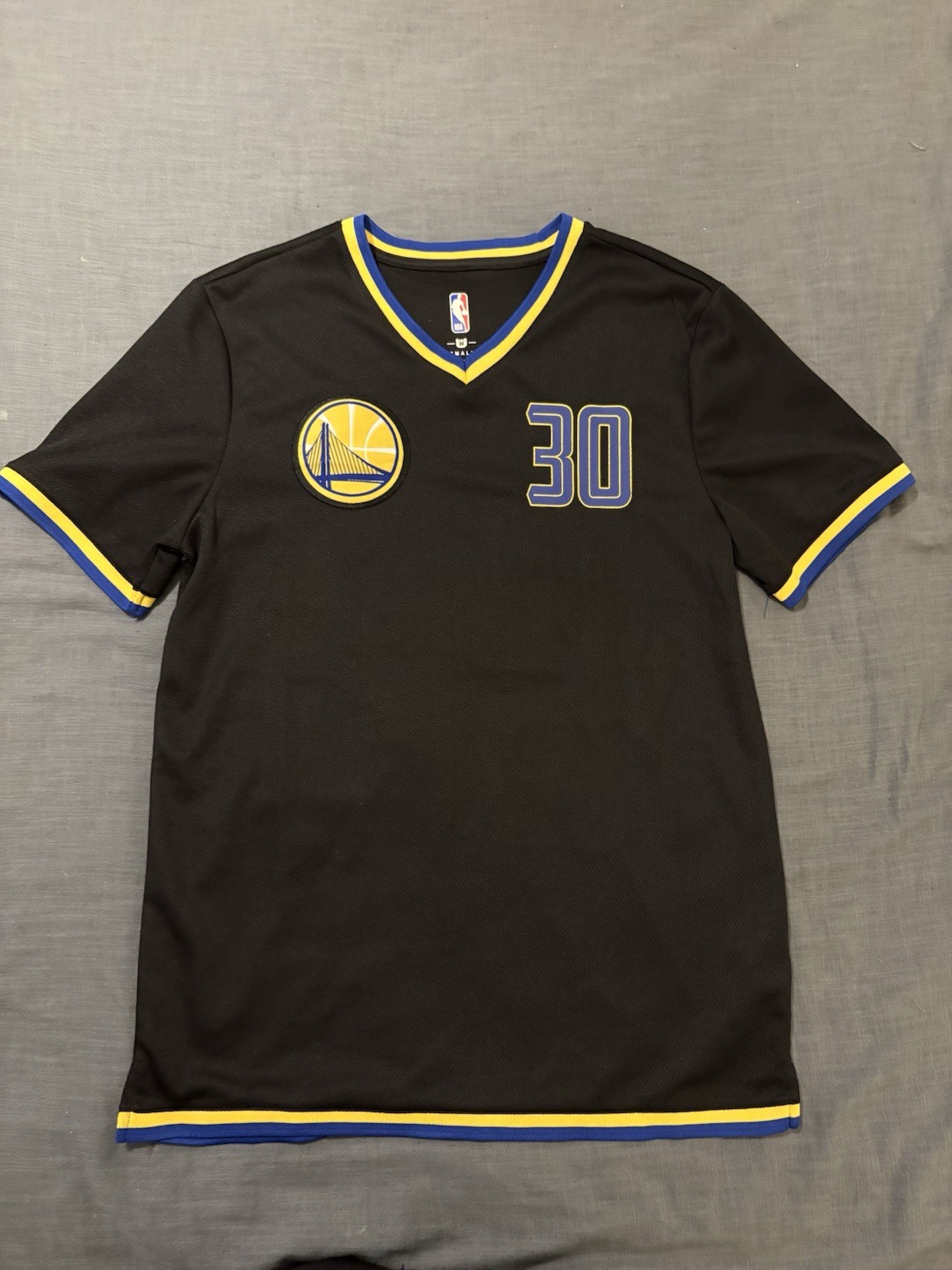 NBA Golden State Warriors Stephen Curry #30 Black Performance Shirt Jersey Sz S