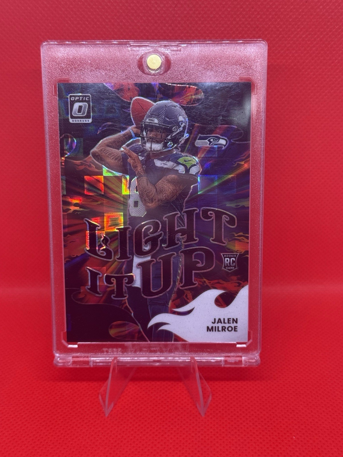 Jalen Milroe Black Pandora Light It Up /149 RC 2025 Optic Seahawks QB SSP 🔥🔥