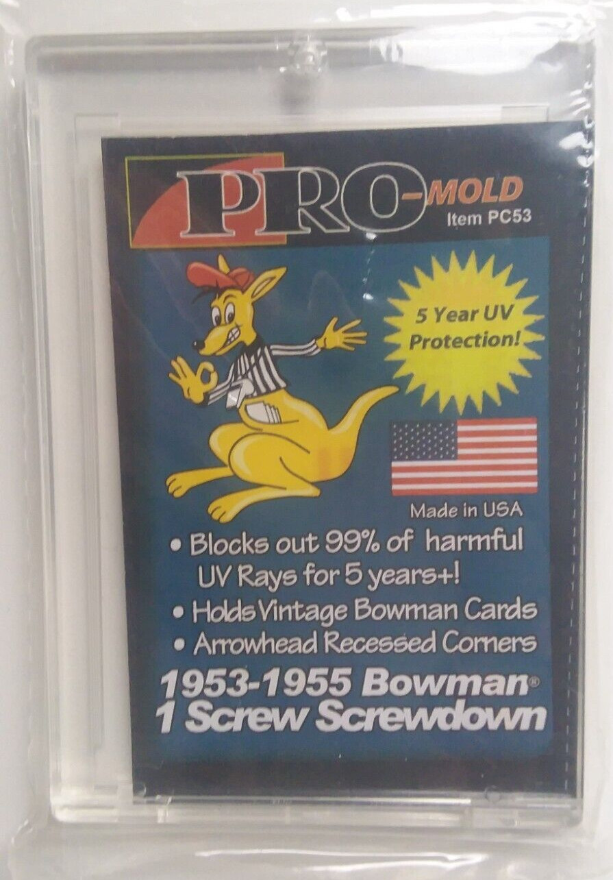 Pro Mold PC53 1953-55 Bowman One Screw Card Protector Lot of 5 New NIP