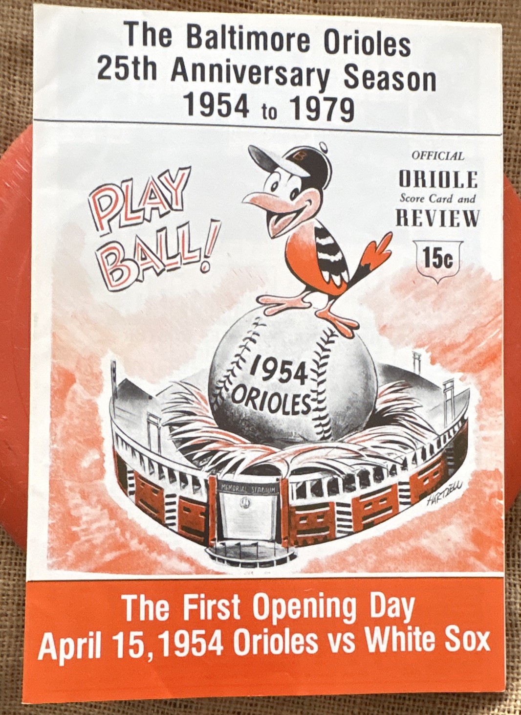 Baltimore Orioles 1954 Opening Day Official Oriole Score Card & Review Program