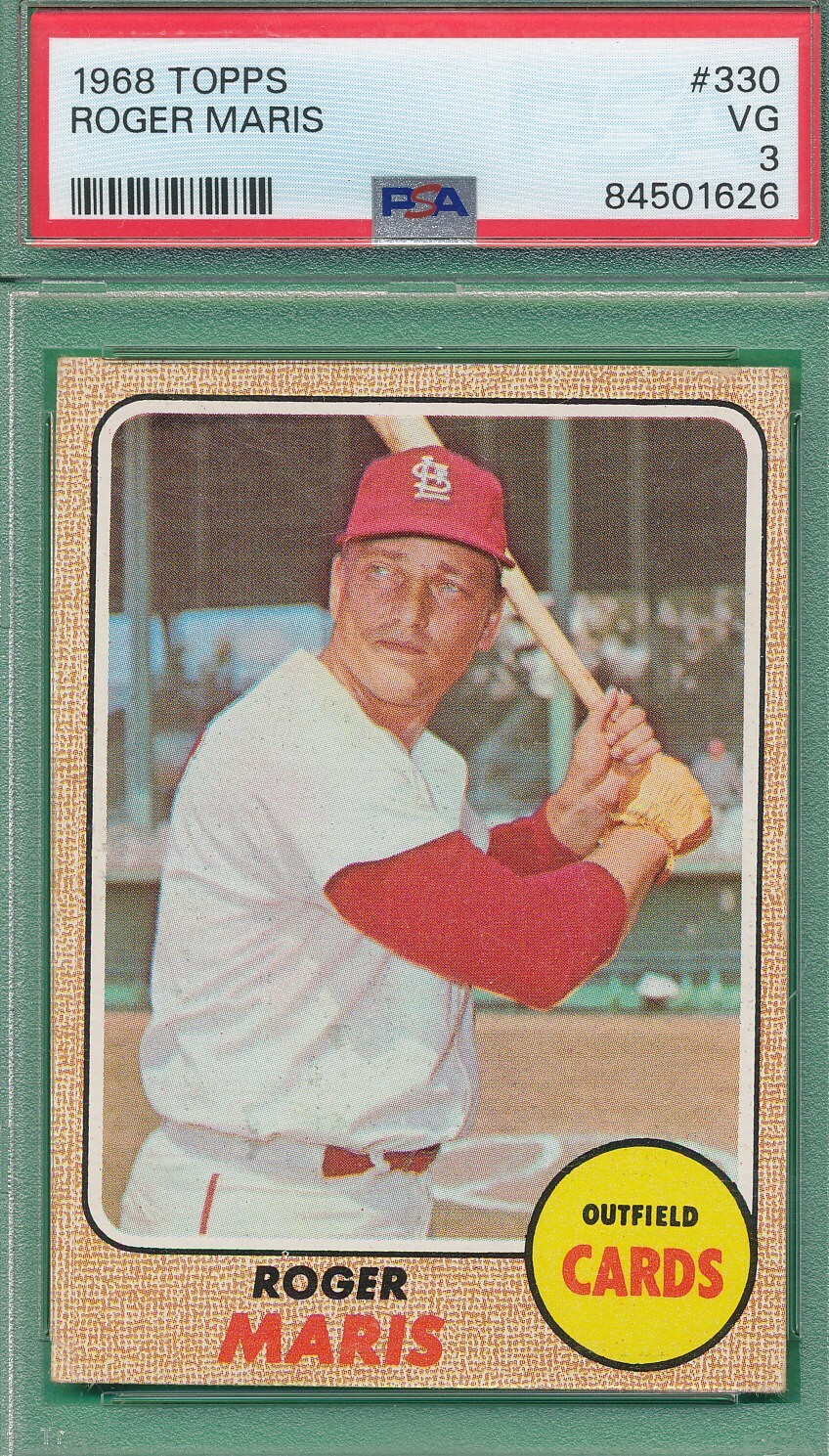 SOLID CLEAN PSA 3 VG ROGER MARIS 1968 TOPPS #330 GRADED VERY GOOD VINTAGE *TPHLC