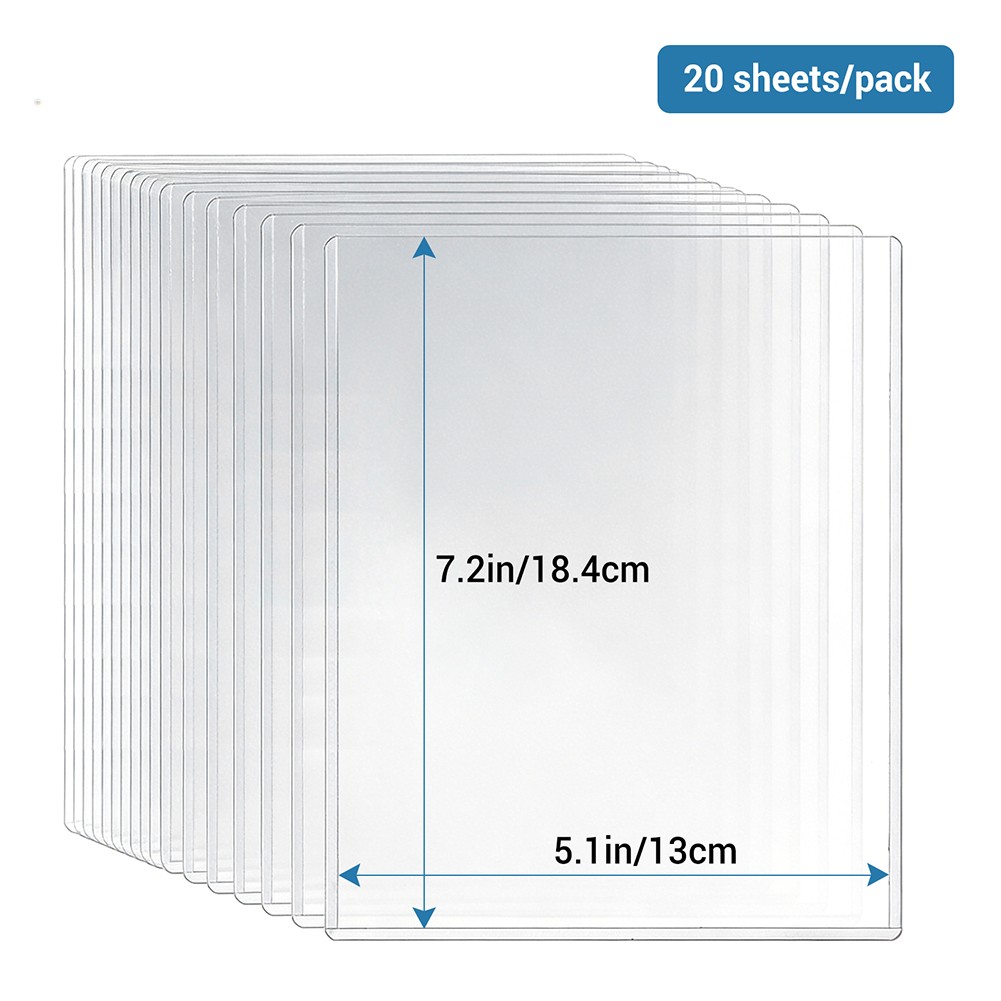 Rigid Print Protectors Hard PVC Document & Photo Sleeves 4×6”/ 5×7”/ 6×9”