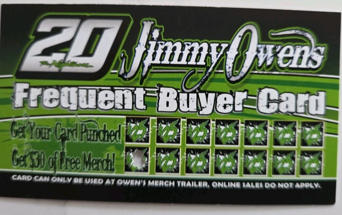 Jimmy Owens #20 – Frequent Buyer Card
