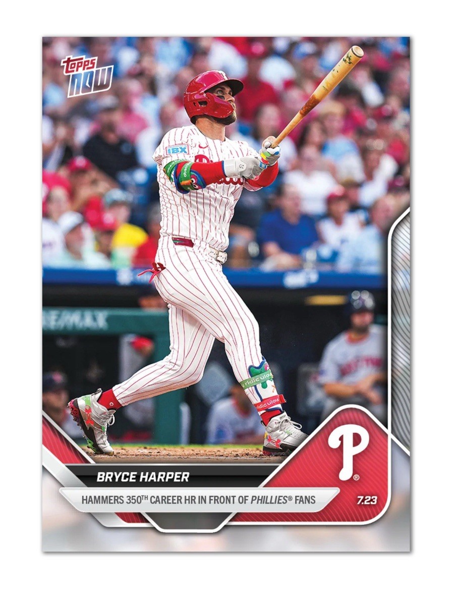 Bryce Harper 350th HOME RUN Career Milestone 2025 Topps Now Phillies