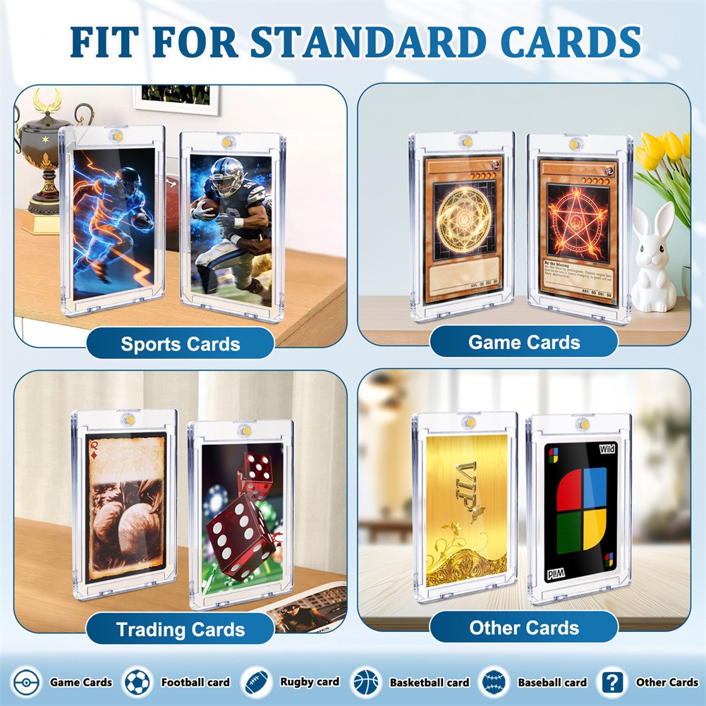 Ultra-Thin Magnetic One Touch Card Holder 25/50/100/200/400 Pack For 35PT Cards