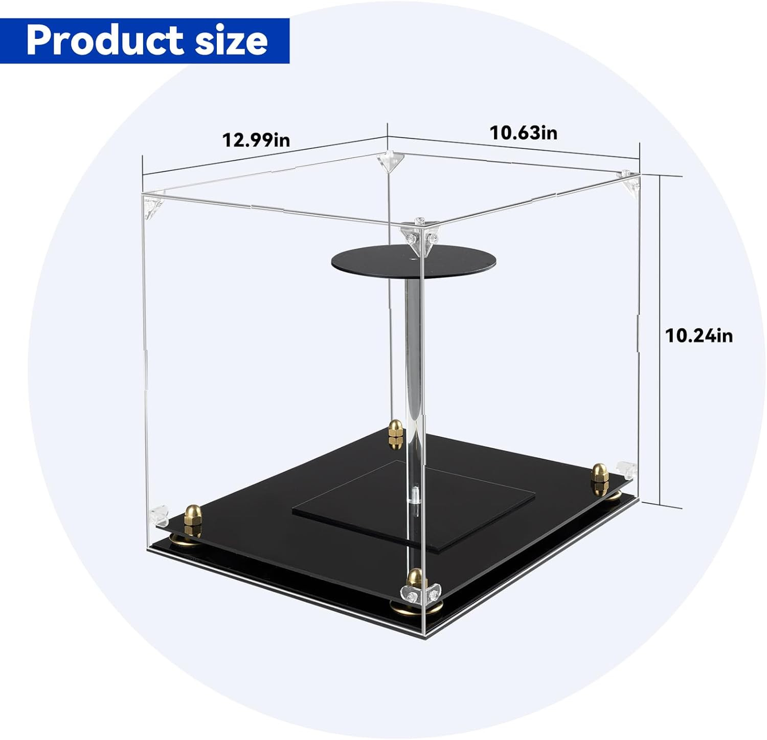 Acrylic Baseball Batting Helmet Display Case with UV Protection Stand