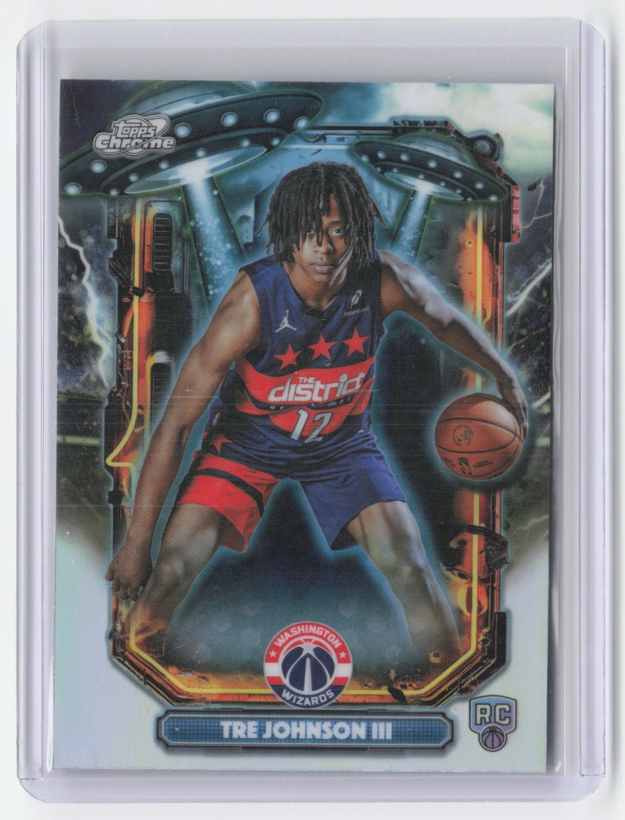 25-26 Topps Chrome Cosmic Tre Johnson III Extraterrestrial Talent Refractor