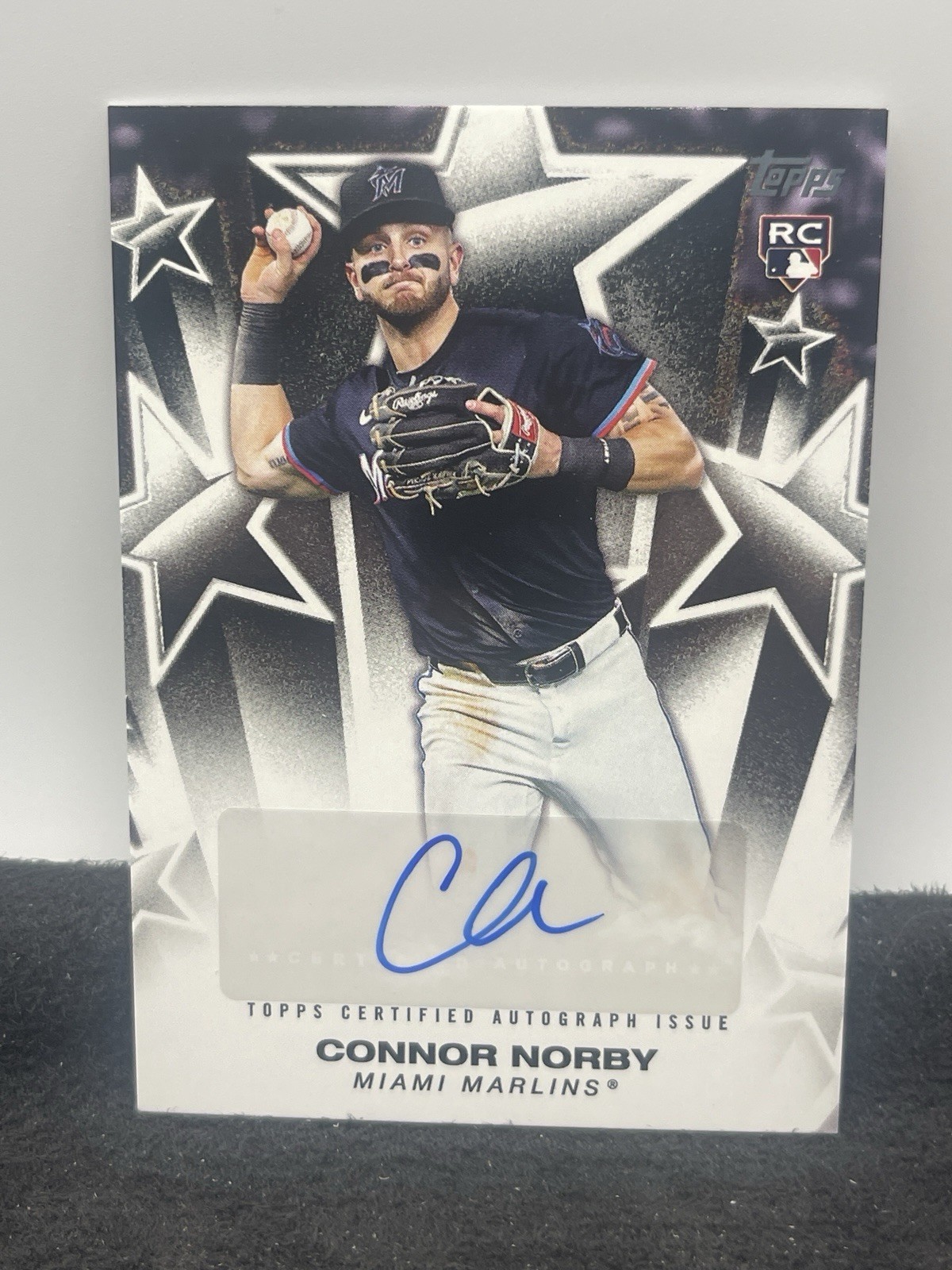 Connor Norby 2025 Topps Series 1 Baseball Stars Rookie Auto RC #BSA-CN Marlins