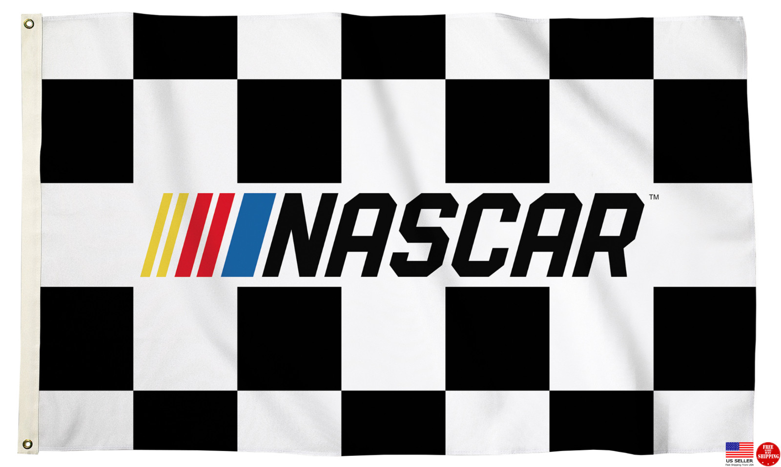 NASCAR CHECKERED FLAG 3’X5′ NASCAR RACING 3 X 5 MAN CAVE BANNER USA MAN CAVE