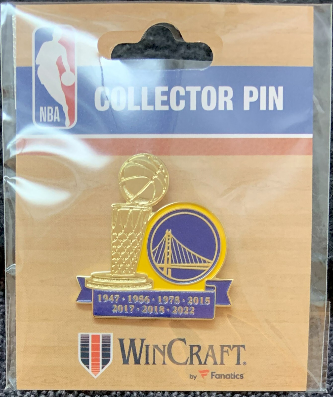 GOLDEN STATE WARRIORS 7x NBA CHAMPIONS COLLECTOR PIN NEW WINCRAFT