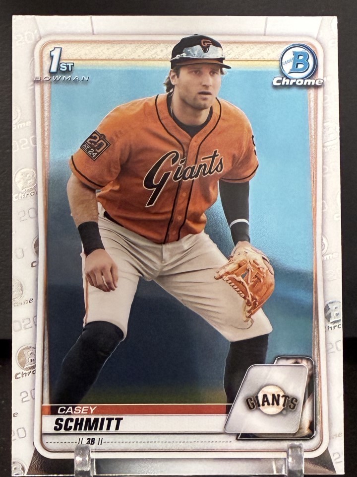 2020 Bowman Draft 1st #BD-129 Casey Schmitt Chrome – Giants