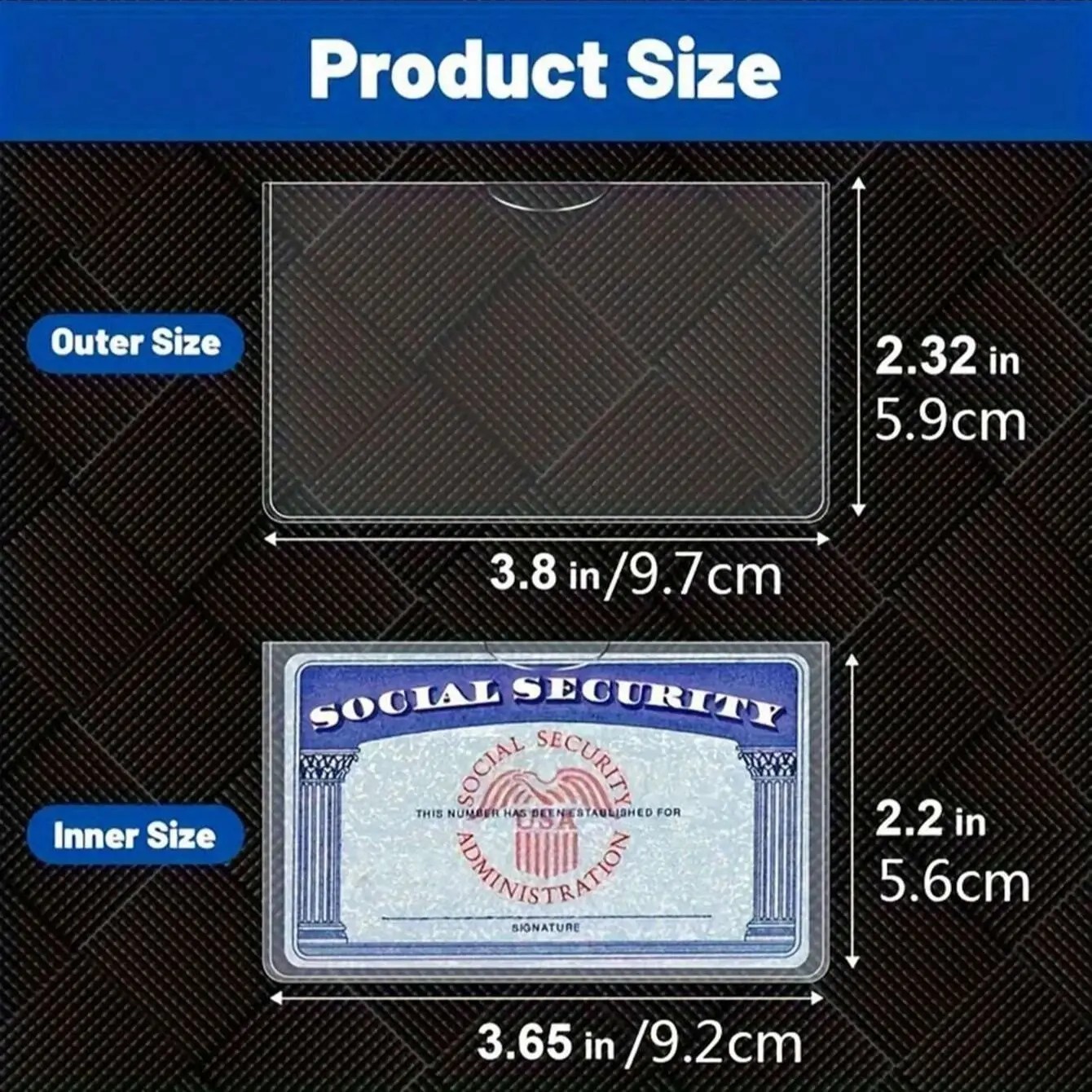 10 Pack Social Security Card Protector Medicare New Credit Card Holder,24 Mil So