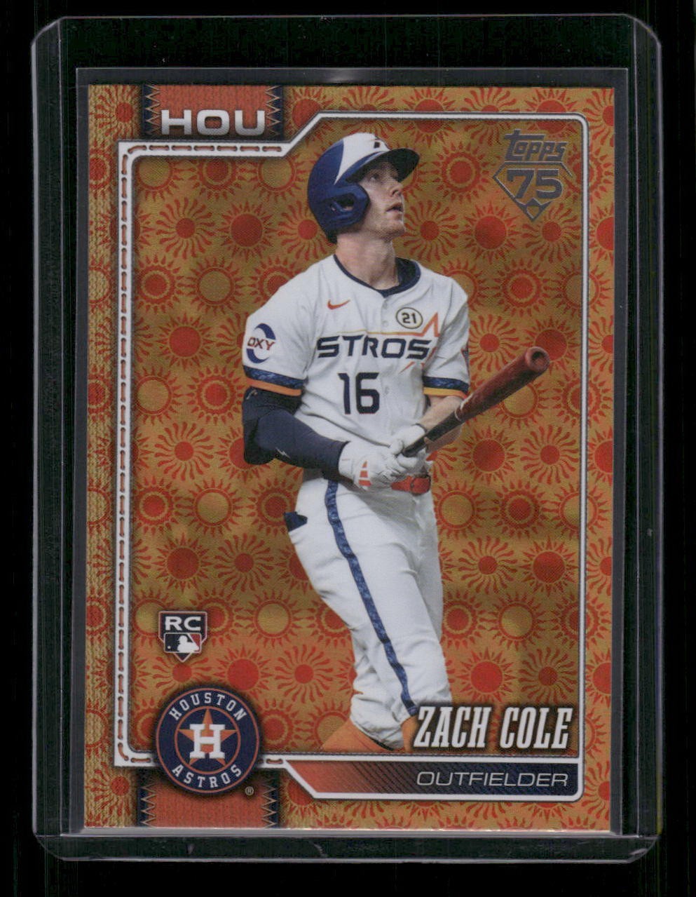 2026 Topps Series 2 Orange Sun Foil #601 Zach Cole (RC)