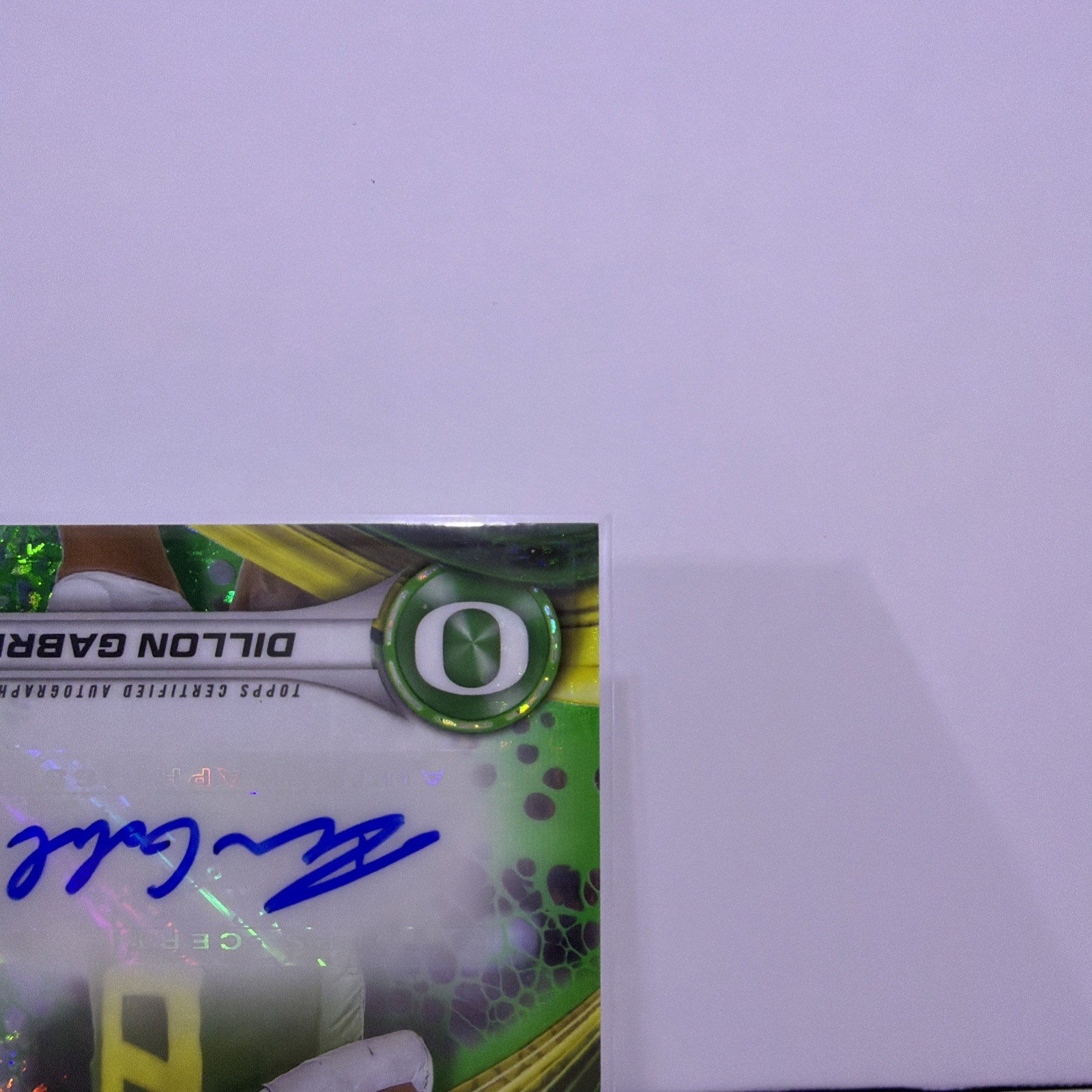 Bowman’s University Auto Dillon Gabriel #BOA-DG Green MiniDiamond Refractor /99