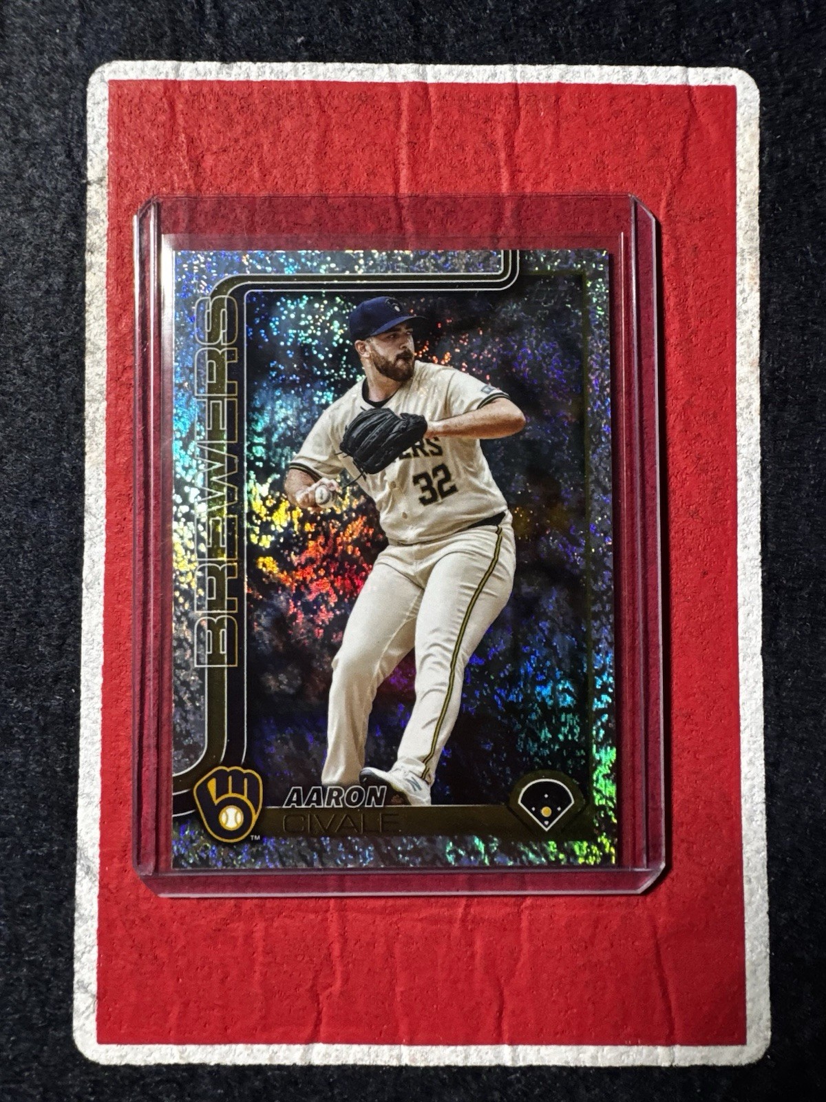 2025 Topps Series 2 Aaron Civale Sand Glitter #648 Milwaukee Brewers