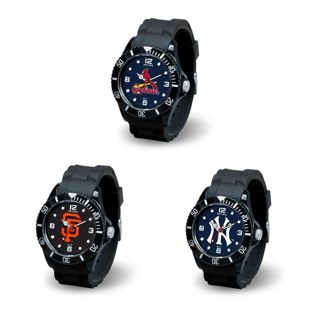 MLB Baseball Team Men’s Black Sparo Spirit Watch * Pick Your Team *