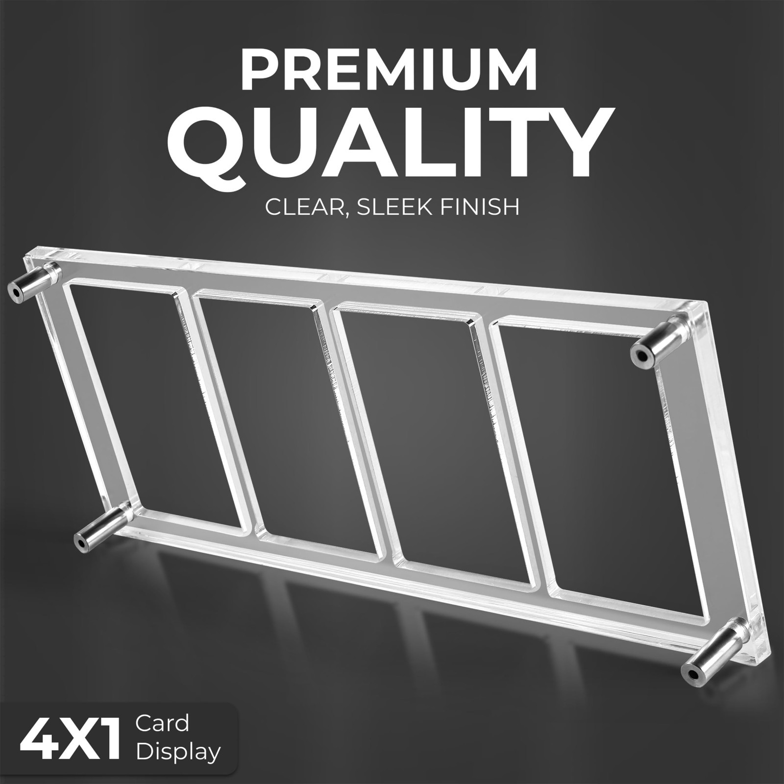 Acrylic Card Display Case for 4 PSA/CGC Slabs – Wall/Tabletop Sports Frame – Dur