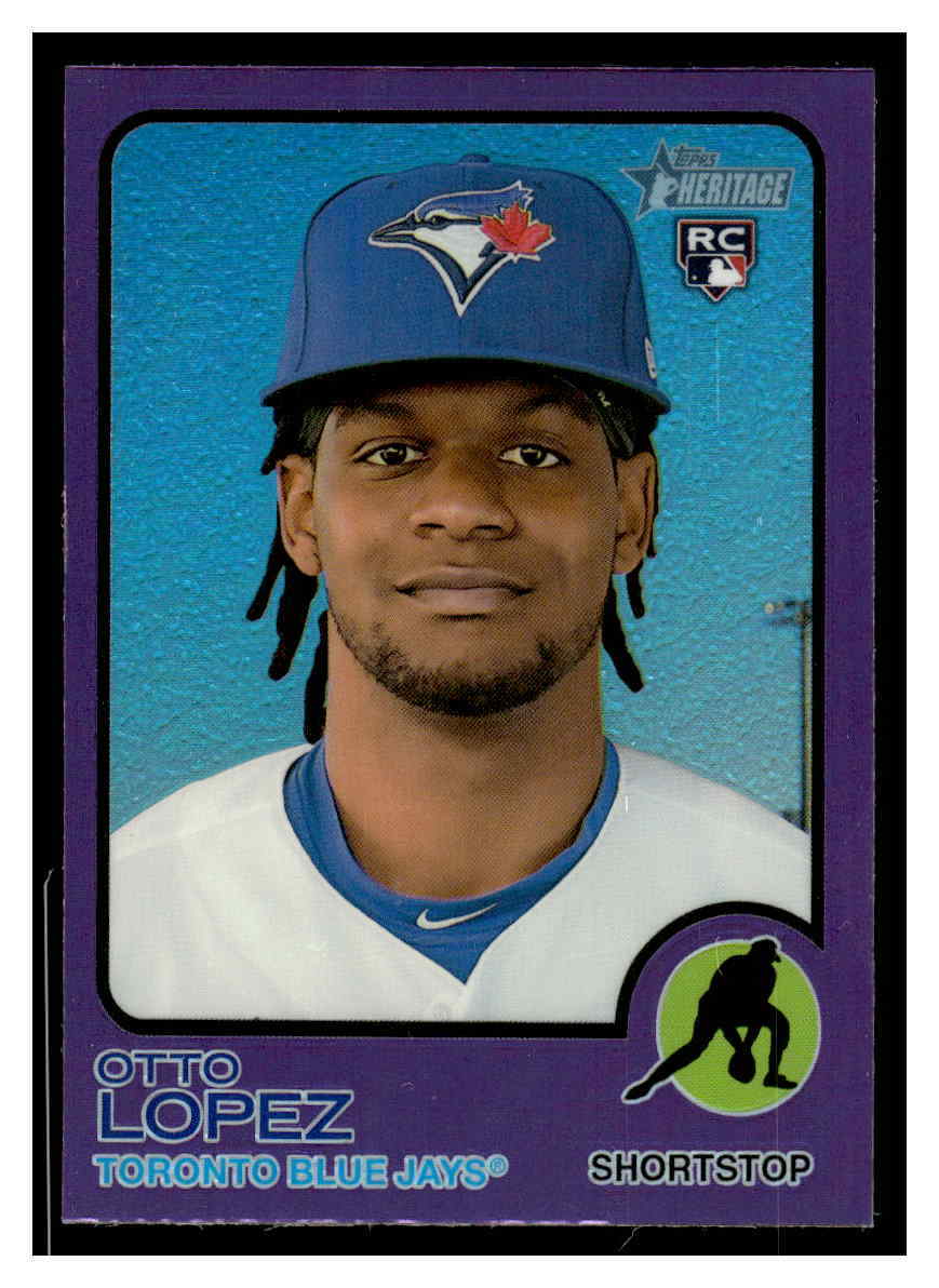 2022 Topps Heritage #157 otto lopez purple
