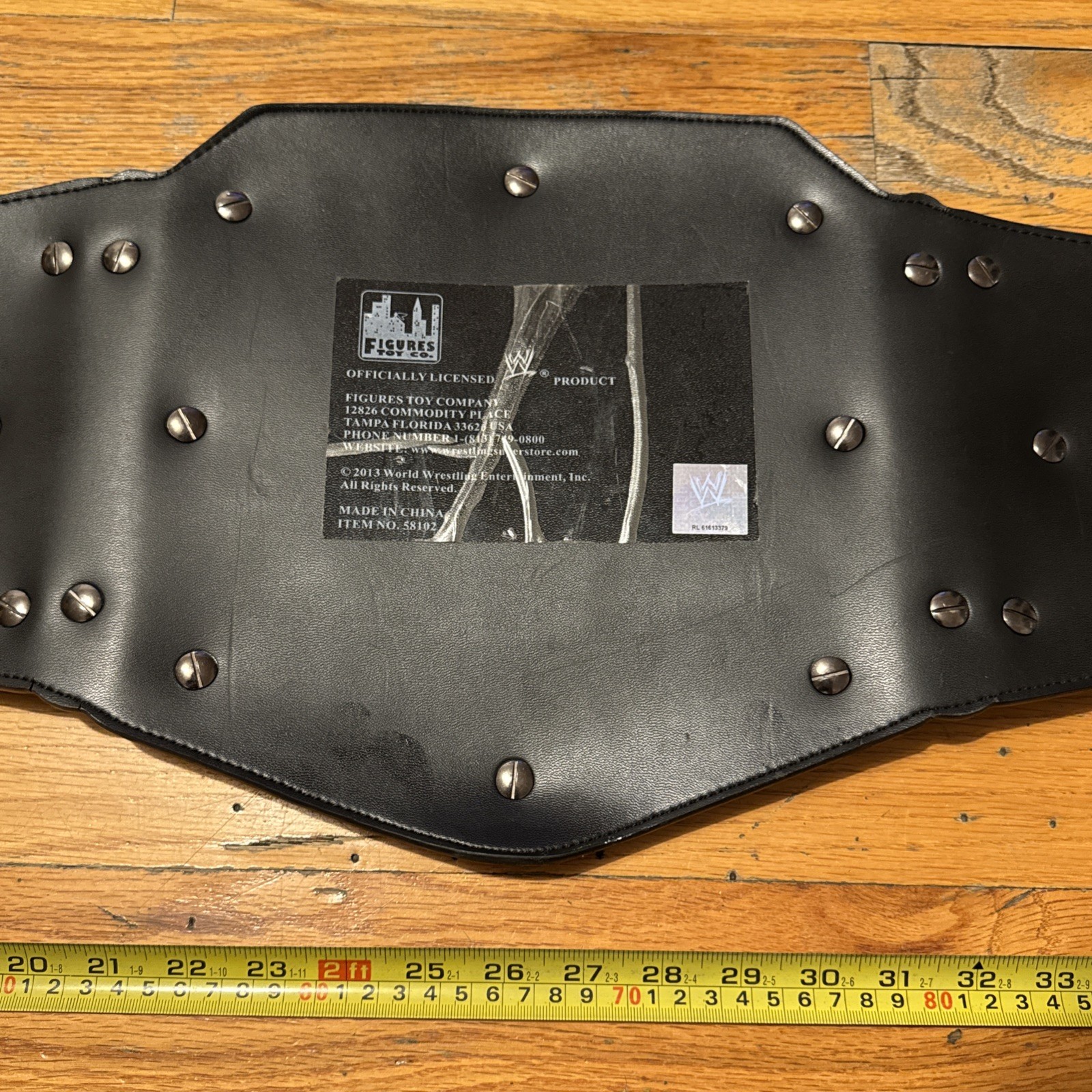 WWE Scratch Logo 2013 replica commemorative belt FIGS V1