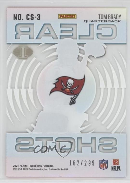 2021 Panini Illusions Clear Shots Light Blue 162/299 Tom Brady #CS-3 1u6