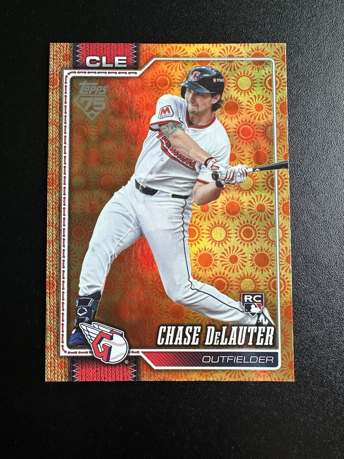 2026 Topps Series 2 Orange “SUN” Holo Foil Parallel #458 Chase DeLauter, RC