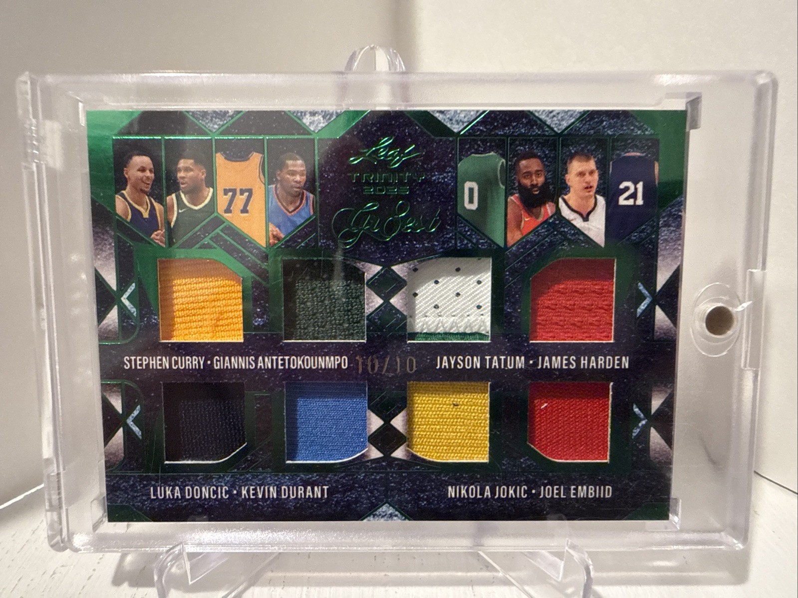 2025 Leaf Trinity Gr8est TG-2 Mem Green 10/10 Curry Doncic Jokic Tatum Durant +3