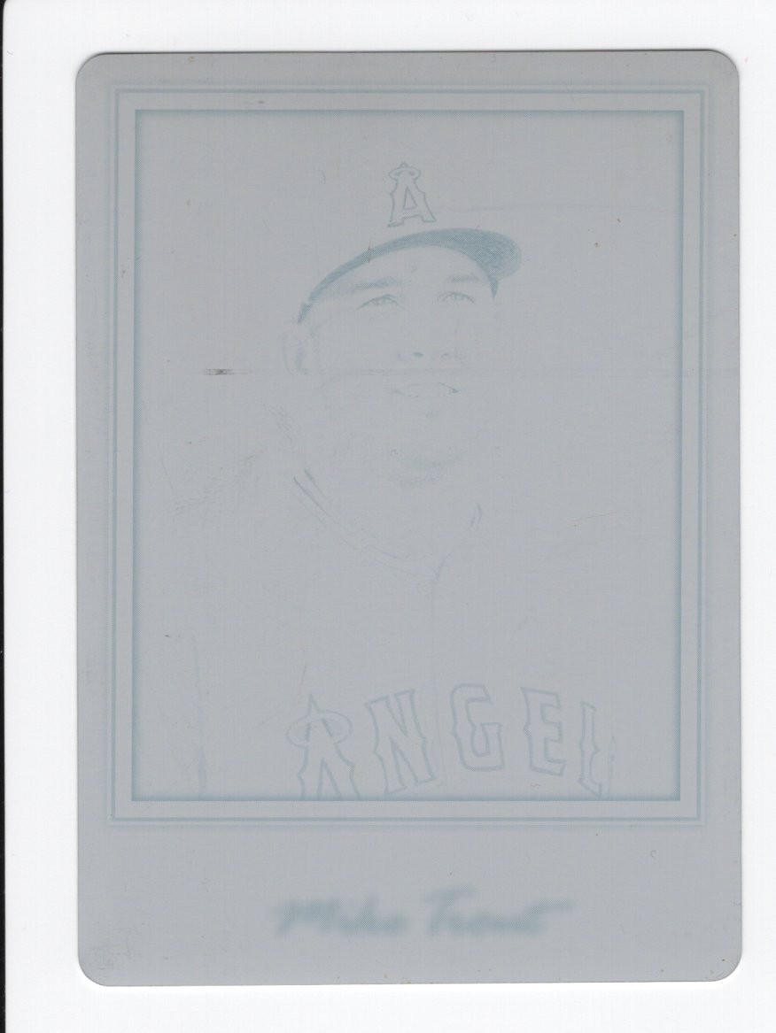 2017 Topps Gallery Printing Plate Black Mike Trout 1/1 Los Angeles Angels