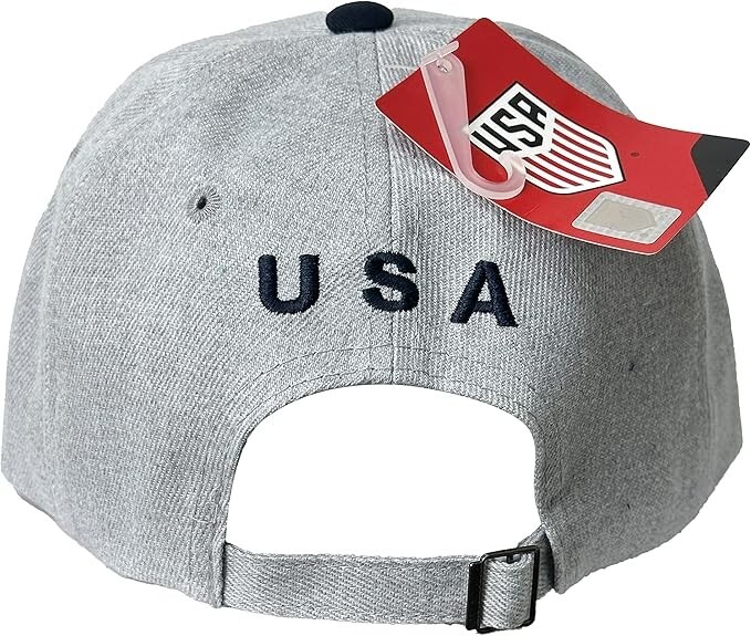 USMNT Gray Hat – Adjustable Fit – Authentic – Embroidered Detail