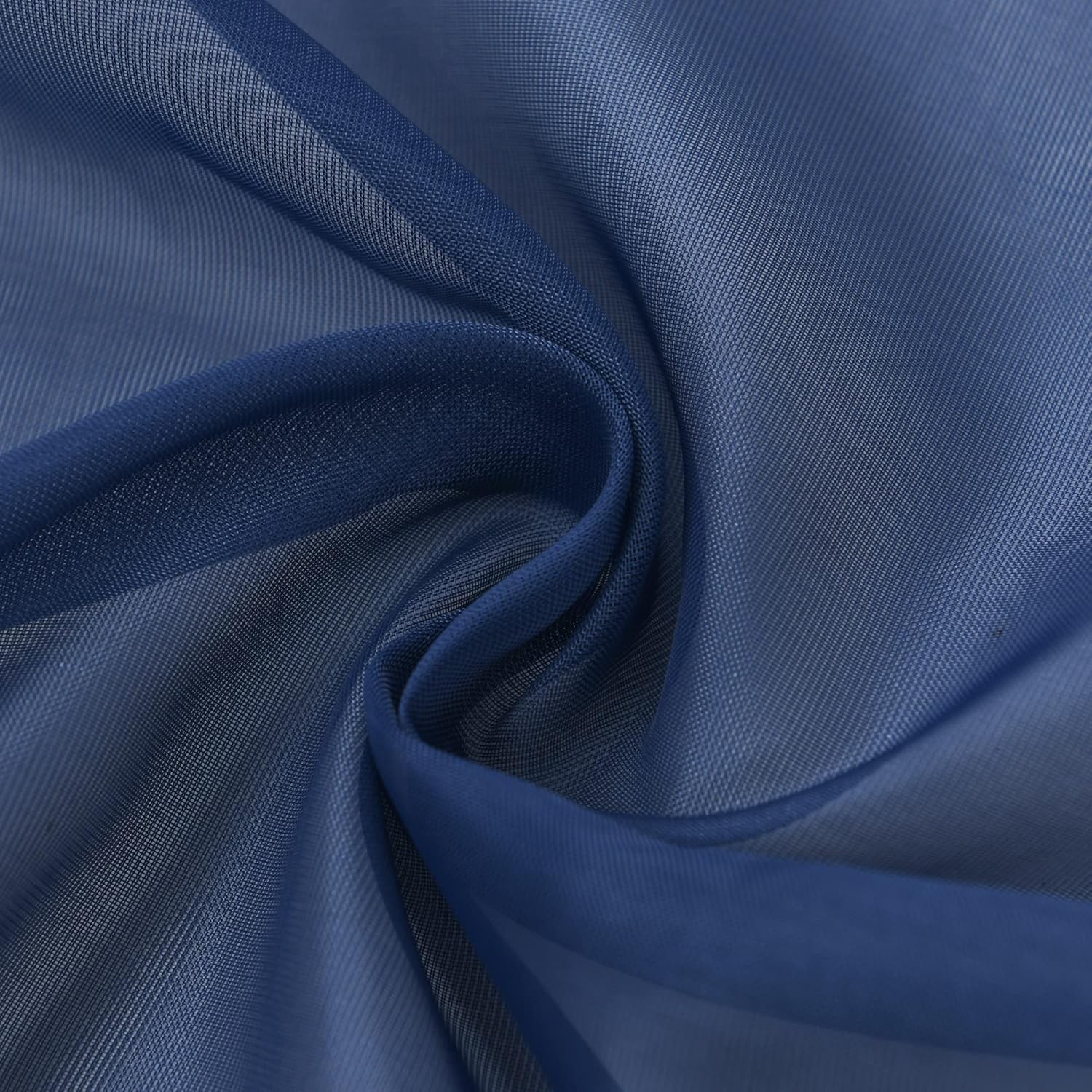 Navy Blue Waterfall Sheer Window 39"W x 48"L (Pack of 1),