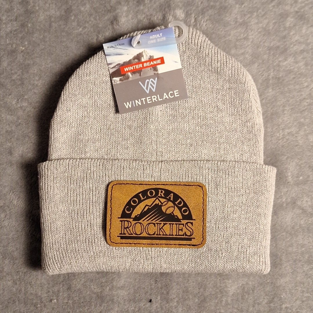 Rockies Leather Rectangle Patch MLB (Patch Only)