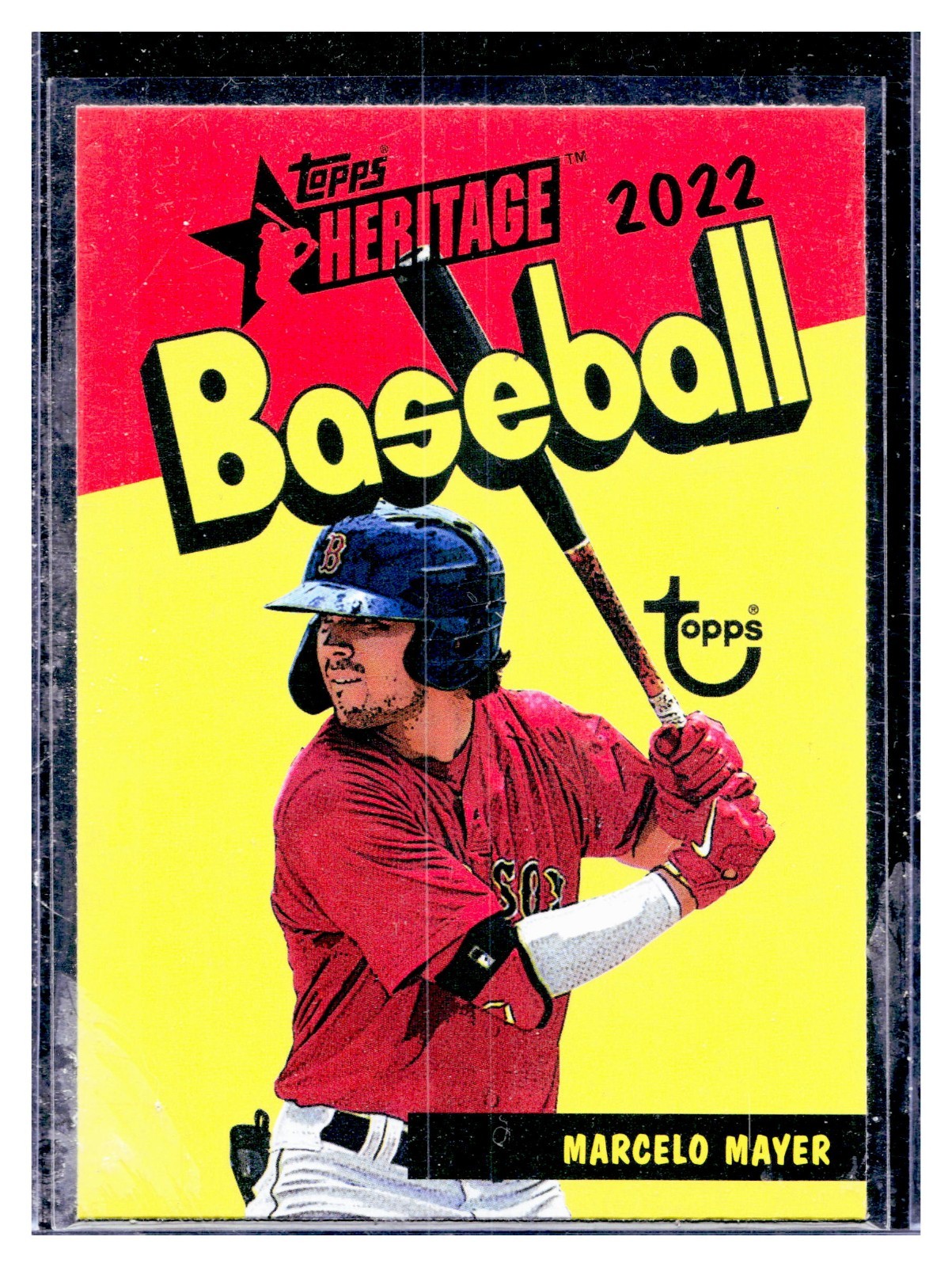 2022 Topps Heritage Minor League 1973 Pack Cover 73PC-1 Marcelo Mayer Red Sox RC