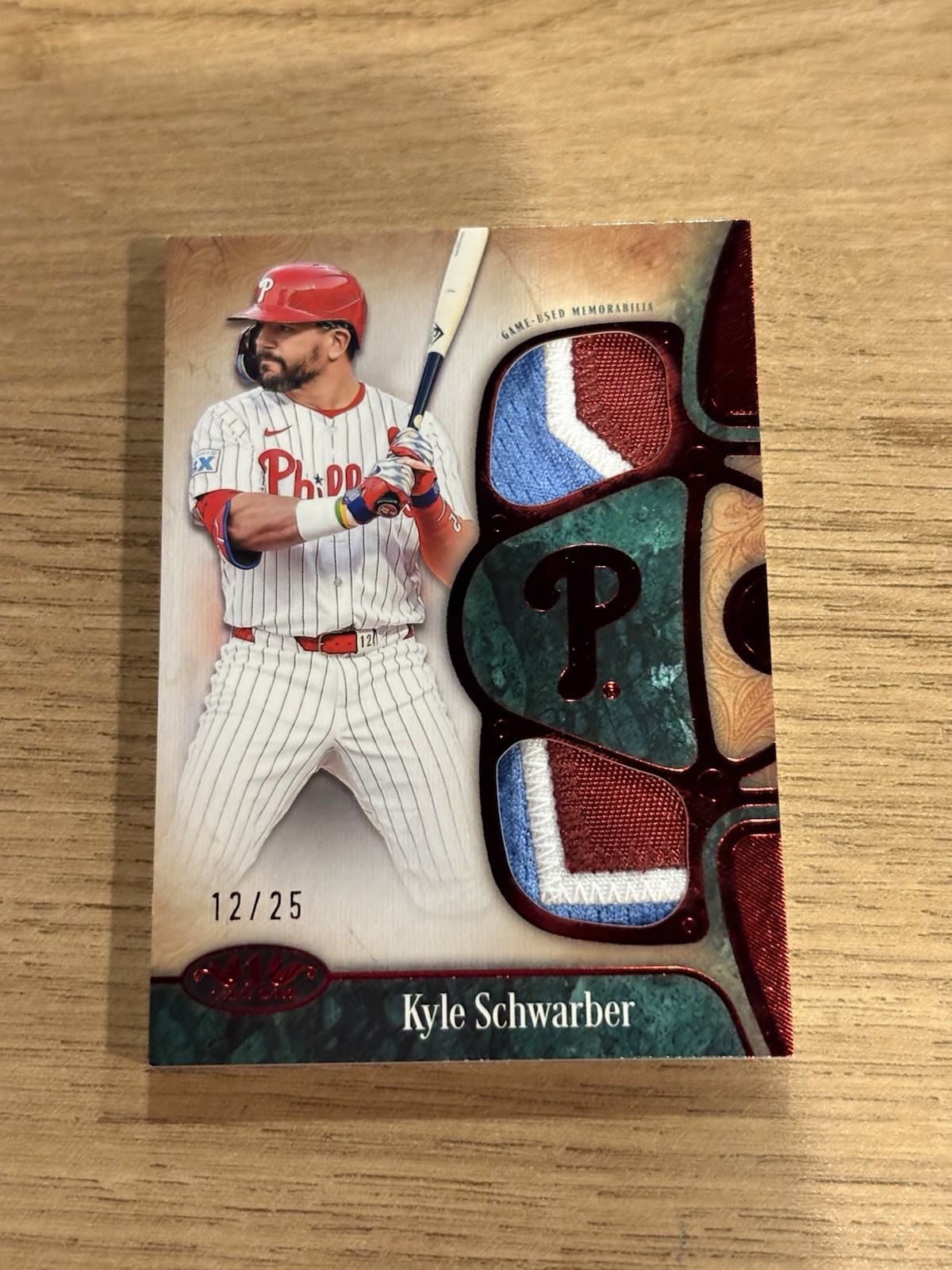 2026 Topps Tier One Dual Patch Kyle Schwarber #T1R-KS Relic _/25