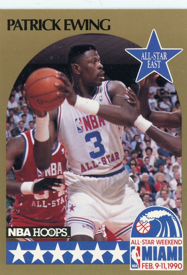 1990-91 Hoops #4 Patrick Ewing New York Knicks