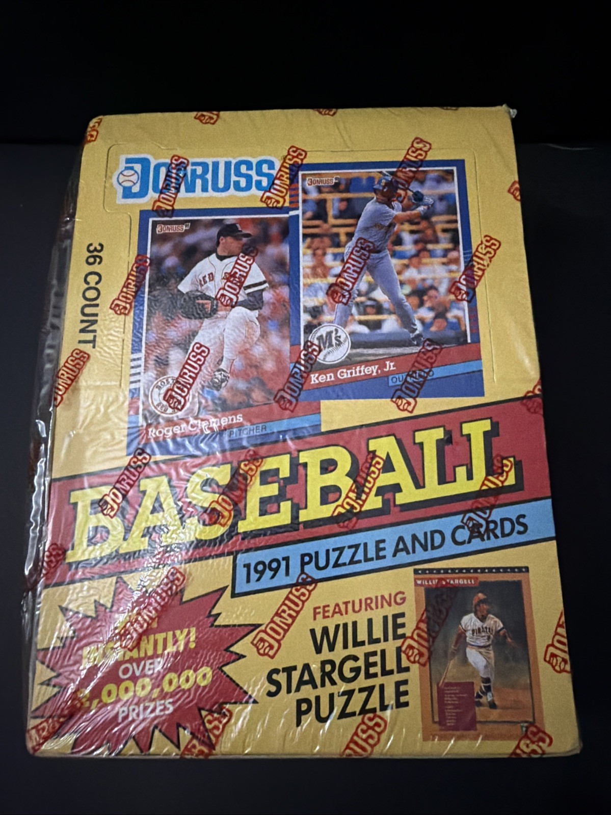1991 Donruss Baseball Series 1 Factory Sealed Box. 36 Packs