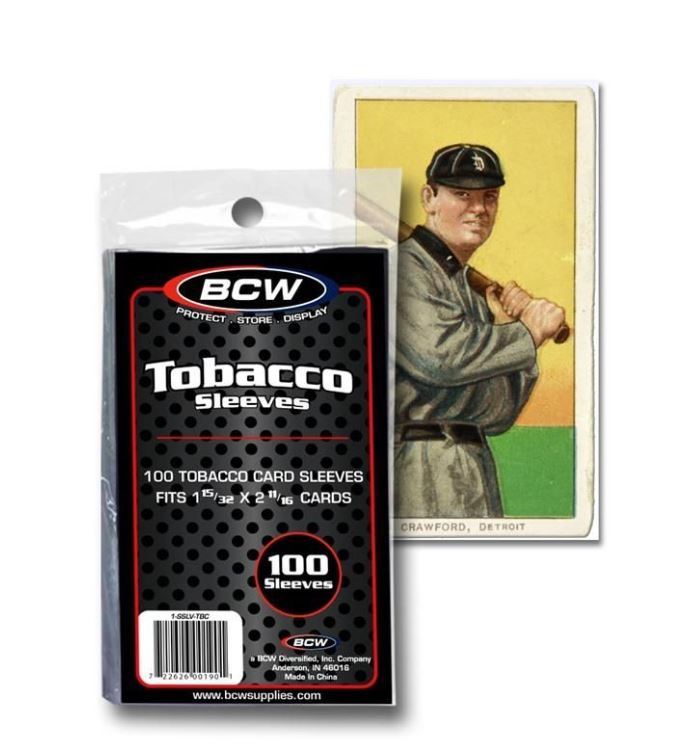 (300) BCW Tobacco Sleeves Mini Trading Card Size Fits A&G Minis (3 Packs)