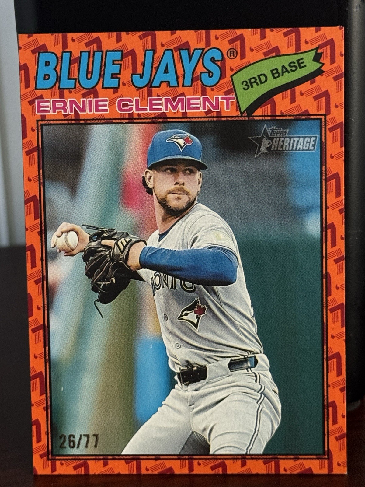 2026 Topps Heritage – Ernie Clement #21 Color of The Year /77 RC 26/77