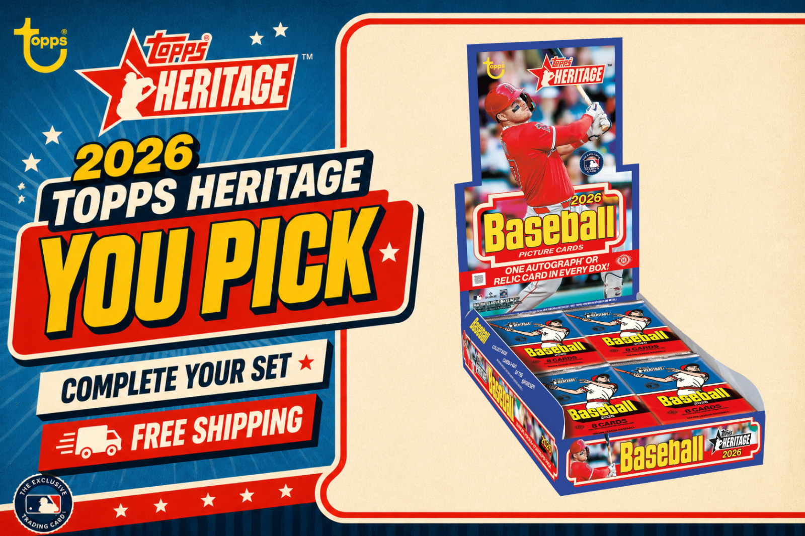 2026 Topps Heritage Baseball • Base #1–200 • YOU PICK Complete Your Set • NM/M