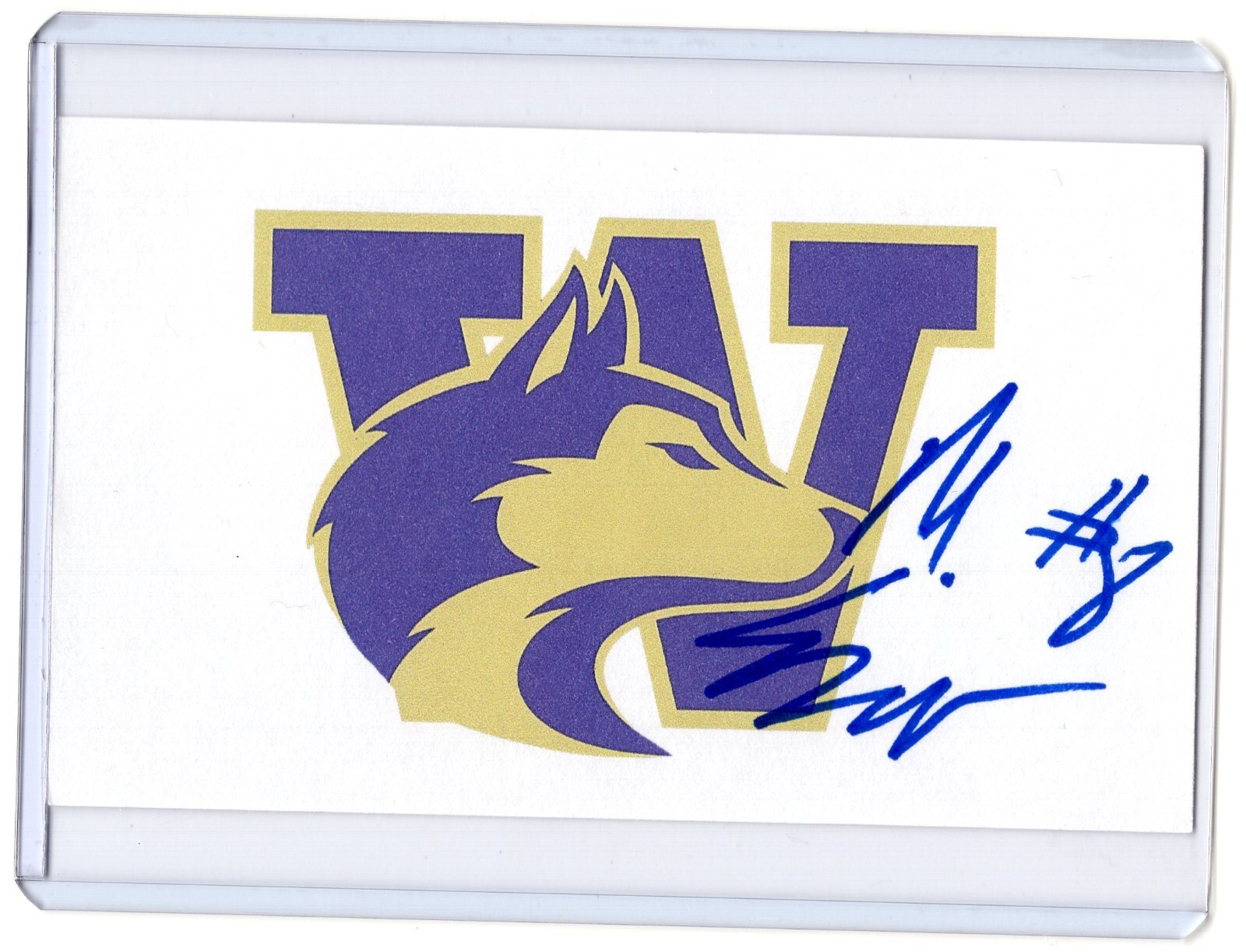 MARQUIS SPIKER NCAA Washington Auto Autographed Signed 3×5 Index Card