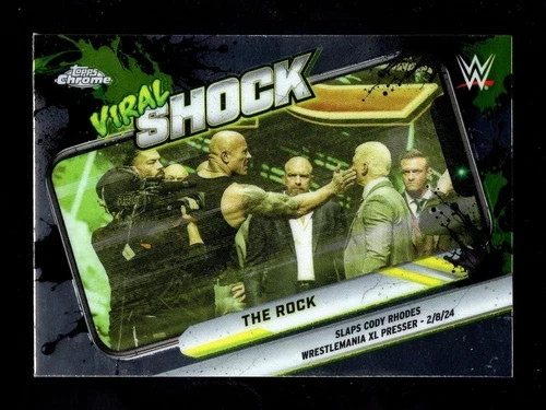 2026 Topps Chrome WWE The Rock Viral Shock #VIR-4!