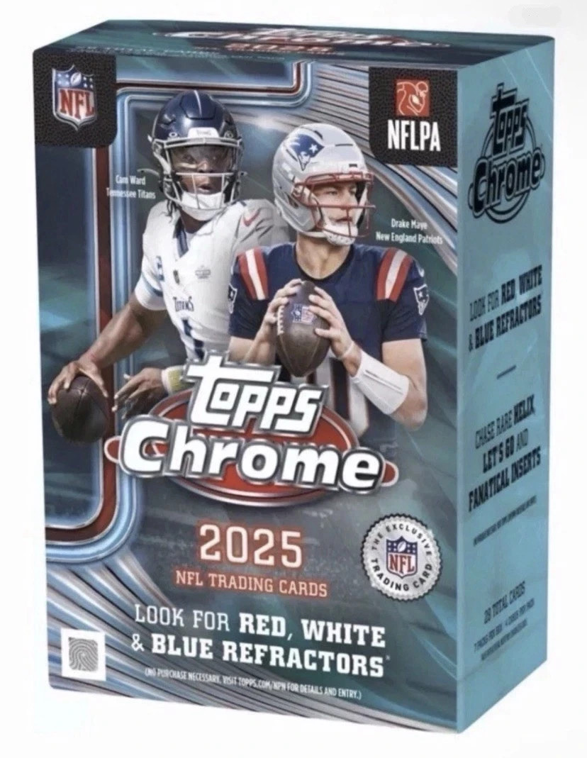 2025 Topps Chrome Football Value Blaster Box Sealed In Hand Fast Ship