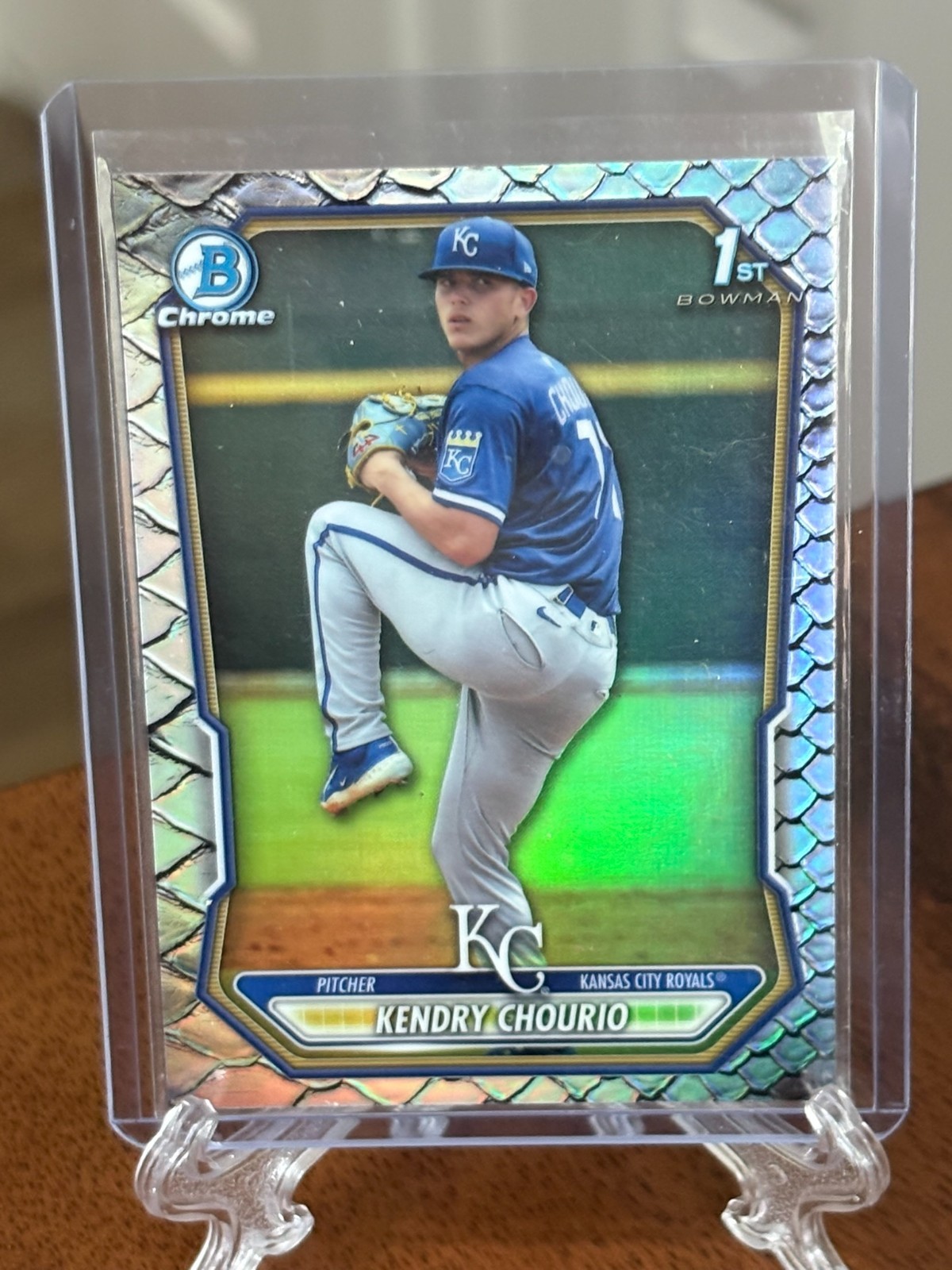 Kendry Chourio [Reptilian Refractor] #BCP-7 2026 Bowman Chrome Prospect