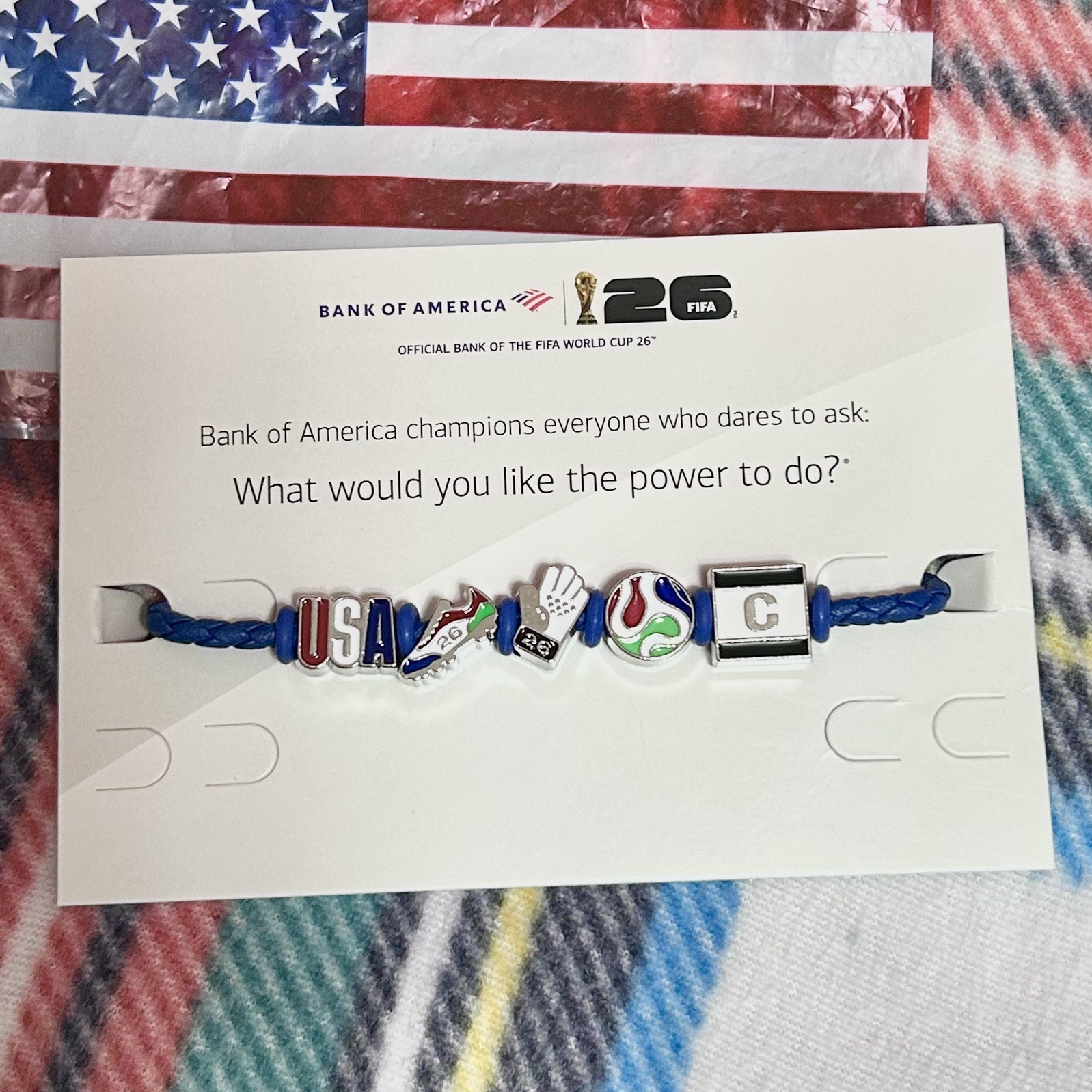 FIFA World Cup 2026 Bank Of America Exclusive USA Charm Bracelet Large RARE!