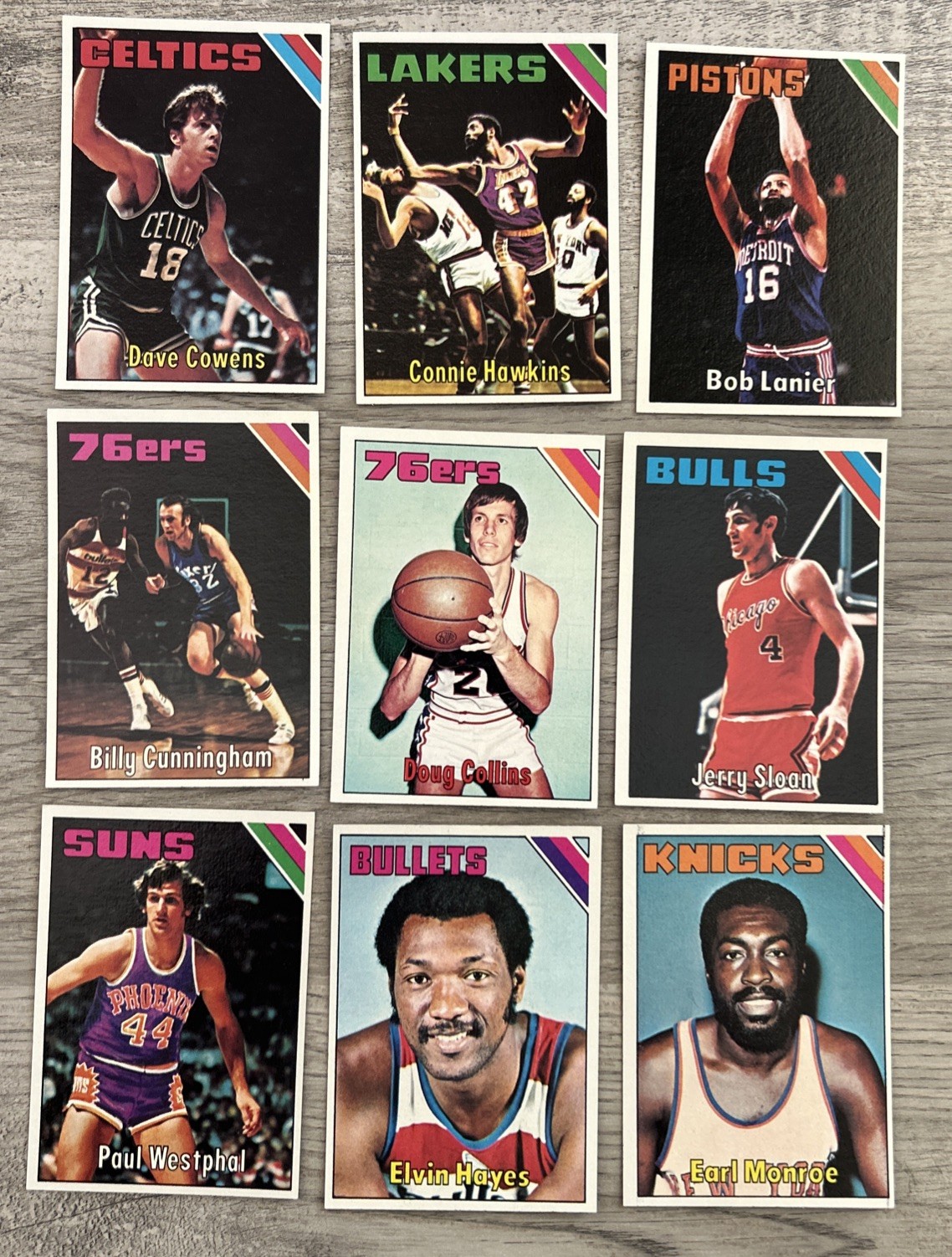 1975-76 Topps Basketball Singles Lot HOF RC Legend Stars DrJ KAB Pearl Hayes Etc