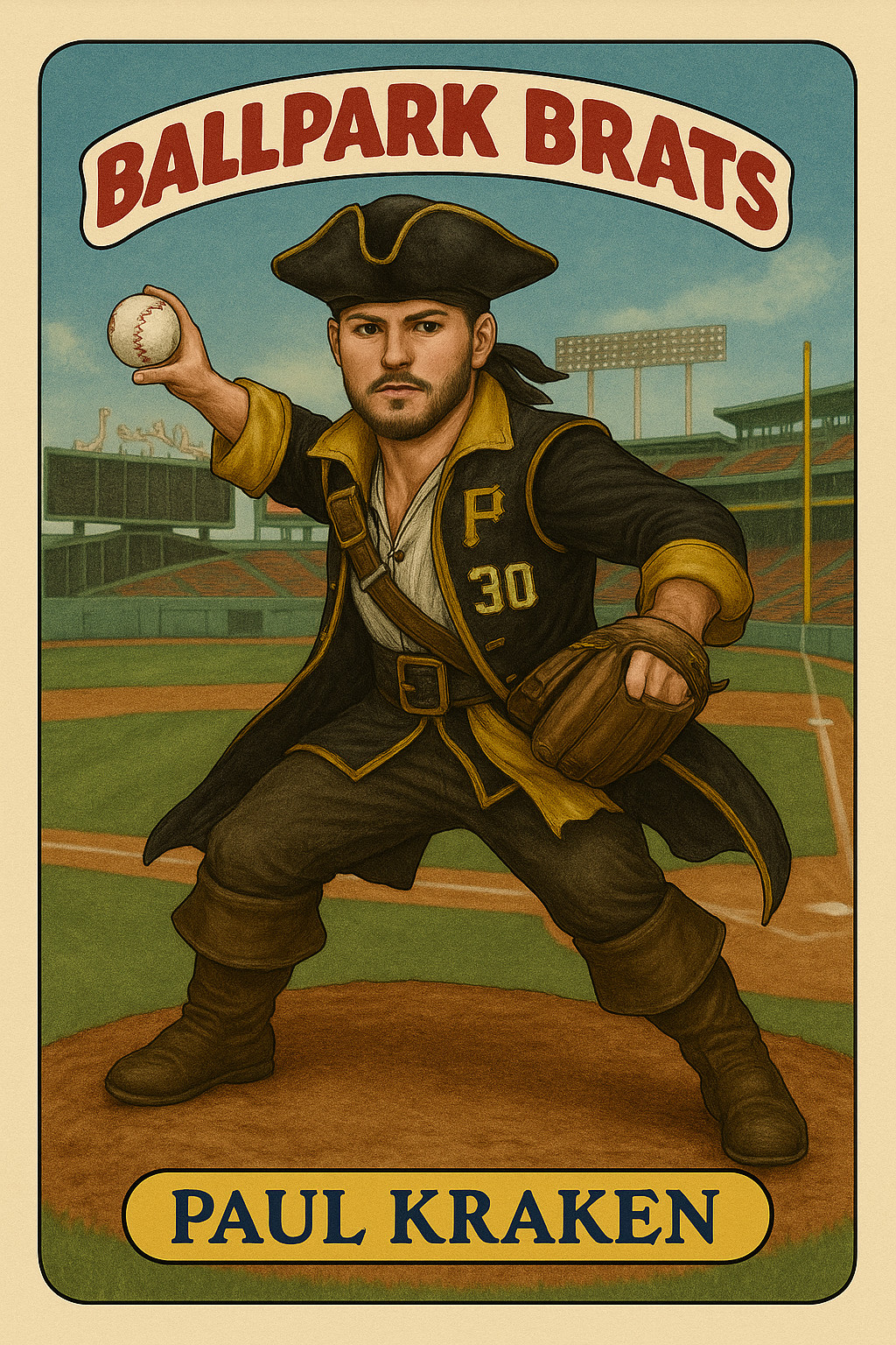 Paul Skenes as “Paul Kraken” – BALLPARK BRATS – Parody Art Card