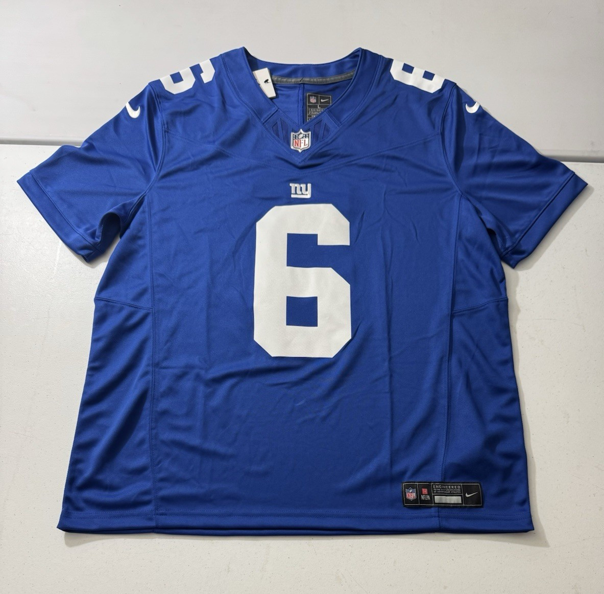 Men’s New York Giants Jaxson Dart Nike Royal Team Game Jersey – L