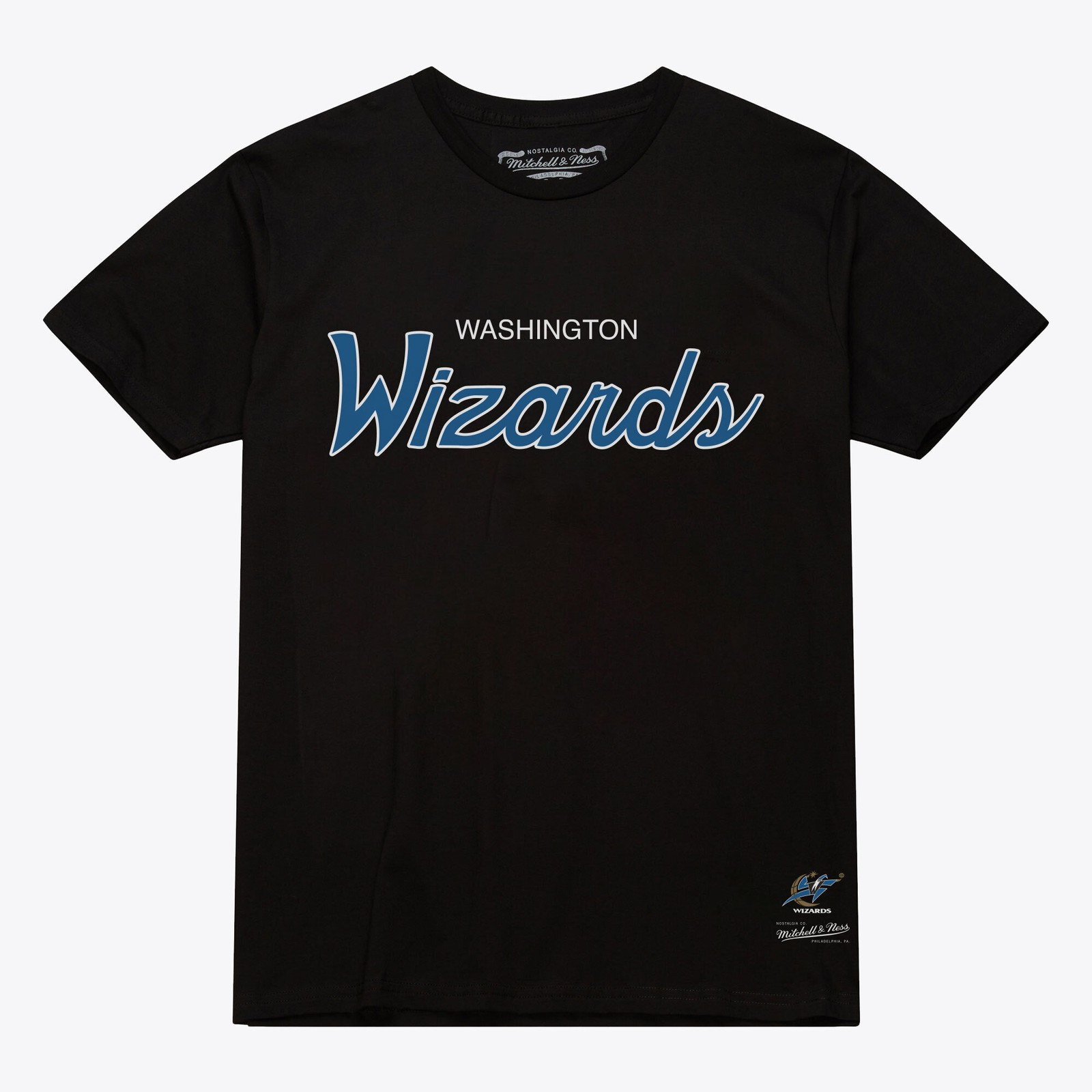 Men’s Mitchell & Ness Black Washington Wizards Vintage Wordmark T-Shirt