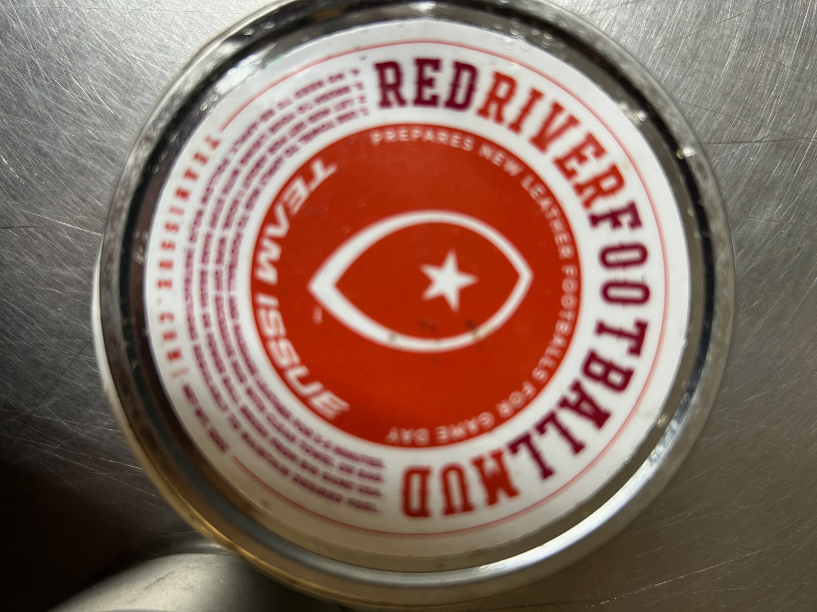 Red River Football Rubbing Mud Compound Team Issue 12oz can leather salve